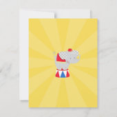 サーカスカーニバル誕生日パーティーの招待 招待状 (裏面)