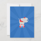 サーカスカーニバル誕生日パーティーの招待 招待状 (裏面)