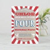 サーカスカーニバル誕生日パーティーの招待 招待状 (スタンド正面)