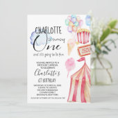 サーカスカーニバル誕生日パーティーの招待 招待状 (スタンド正面)