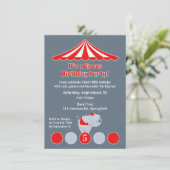 サーカスカーニバル誕生日パーティーの招待 招待状 (スタンド正面)