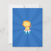 サーカスカーニバル誕生日パーティーの招待 招待状 (裏面)