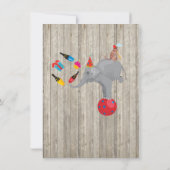 サーカスカーニバル誕生日パーティーの招待 招待状 (裏面)