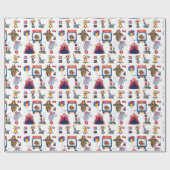 サーカスカーニバル誕生日パーティーベビーシャワー ラッピングペーパー (フラット)