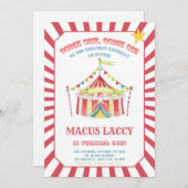 サーカスカーニバル誕生日パーティー 招待状 (正面/裏面)