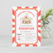 サーカスカーニバル誕生日パーティー 招待状 (スタンド正面)