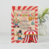 サーカスカーニバル誕生日パーティー 招待状 (スタンド正面)