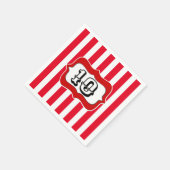 サーカスカーニバル誕生日パーティーDIYエイジストライプ スタンダードカクテルナプキン (角)