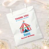 サーカスカーニバル誕生日ベビーシャワー フェイバーバッグ (クリップ留めされた状態)