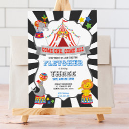 サーカスカーニバル誕生日 招待状