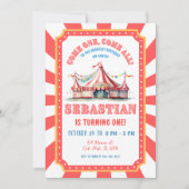 サーカスカーニバル1st誕生日パーティー 招待状 (正面)