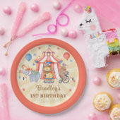 サーカスカーニバル&アニマルバースデーパーティー ペーパープレート (パーティー)