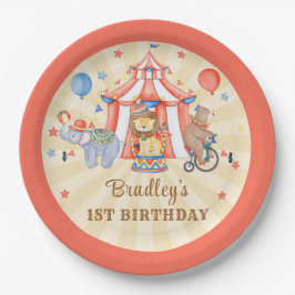サーカスカーニバル&アニマルバースデーパーティー ペーパープレート
