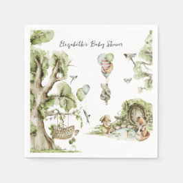 サーカスカーニバル |ウッドランド・フォレスト・ベビーシャワー スタンダードカクテルナプキン