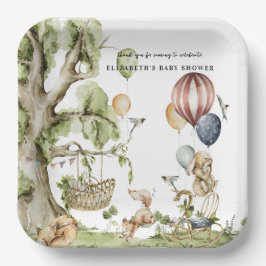 サーカスカーニバル |ウッドランド・フォレスト・ベビーシャワー ペーパープレート