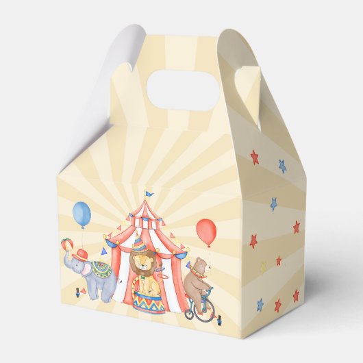サーカスカーニバル&動物フェスティバル誕生日パーティー フェイバーボックス (裏面サイド)