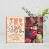 サーカスカーニバル&動物2ndバースデーフォト 招待状 (スタンド正面)