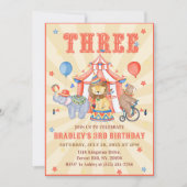 サーカスカーニバル&動物3rd誕生日パーティー 招待状 (正面)