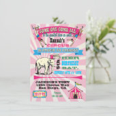 サーカスガーリーポスタースタイルパーティの招待状 招待状 (スタンド正面)