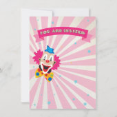 サーカスガーリーポスタースタイルパーティの招待状 招待状 (裏面)