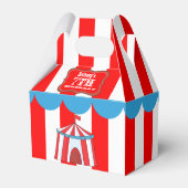 サーカスキッズパーティーで過ごす日パーソナライズされた フェイバーボックス (裏面サイド)