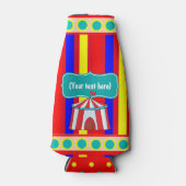 サーカスキッズパーティーで過ごす日パーソナライズされた ボトルクーラー (正面)