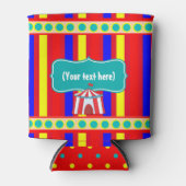 サーカスキッズパーティーで過ごす日パーソナライズされた 缶クーラー (正面)