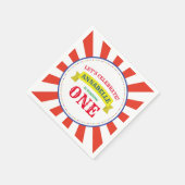 サーカスキュートキッズバースデーパーティーヴィンテージ スタンダードカクテルナプキン (角)