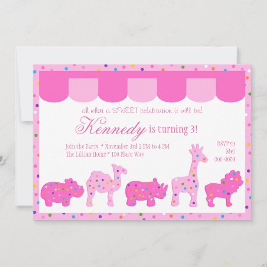 サーカスクッキー招待状 招待状 (正面)