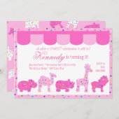 サーカスクッキー招待状 招待状 (正面/裏面)