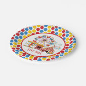 サーカスクールテーマパークフェスティバル追加文字 ペーパープレート (アングル)