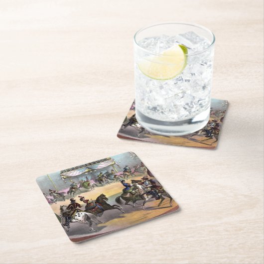 サーカスグランドフィナーレ、1872年頃。 スクエアペーパーコースター (インサイチュ)