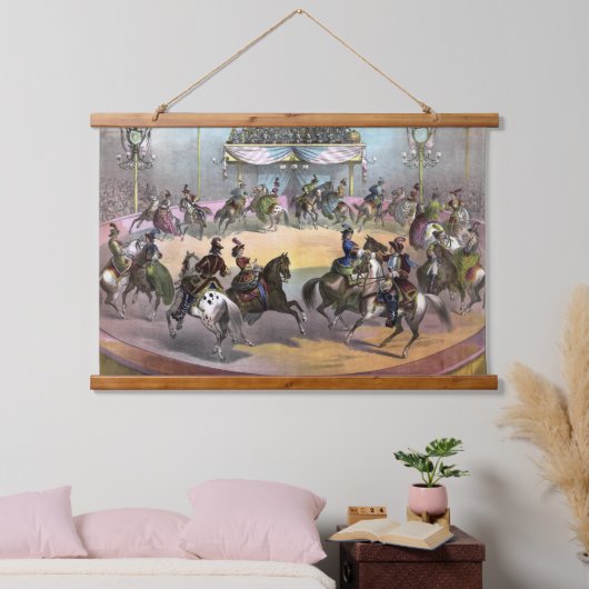 サーカスグランドフィナーレ、1872年頃。 吊り下げ型タペストリー (寝室)