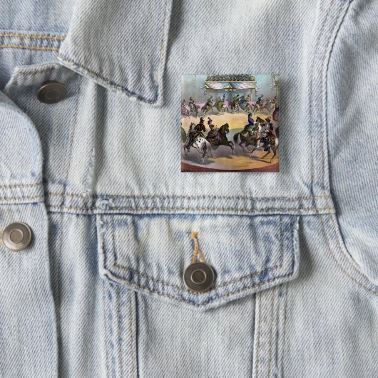 サーカスグランドフィナーレ、1872年頃。 缶バッジ (インサイチュ)