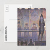 サーカスサイドショーバイジョルジュ・シュラット、ヴィンテージ・アート ポストカード (正面/裏面)