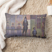 サーカスサイドショーバイジョルジュ・シュラット、ヴィンテージ・アート ランバークッション (ブランケット)