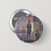 サーカスサイドショーバイジョルジュ・シュラット、ヴィンテージ・アート 缶バッジ (正面&裏面)