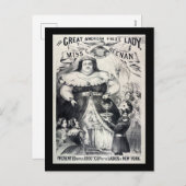 サーカスサイドショーファットレディヴィンテージ シーズンポストカード (正面/裏面)