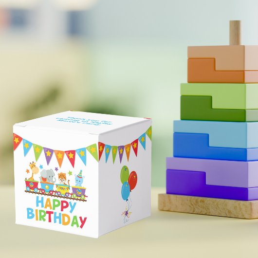 サーカスサファリトレインキュート子供の誕生日パーティー フェイバーボックス
