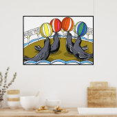 サーカスシール（23サイズ） ポスター (キッチン)