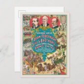 サーカスシーンの多いサーカスポスター ポストカード (正面/裏面)