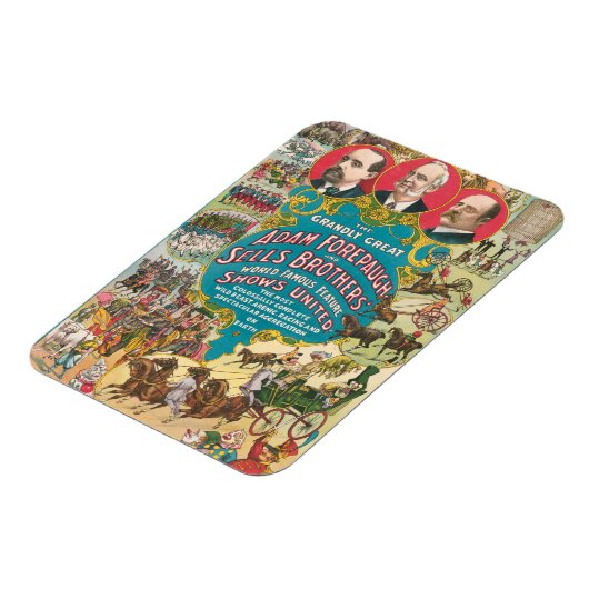 サーカスシーンの多いサーカスポスター マグネット (左側)