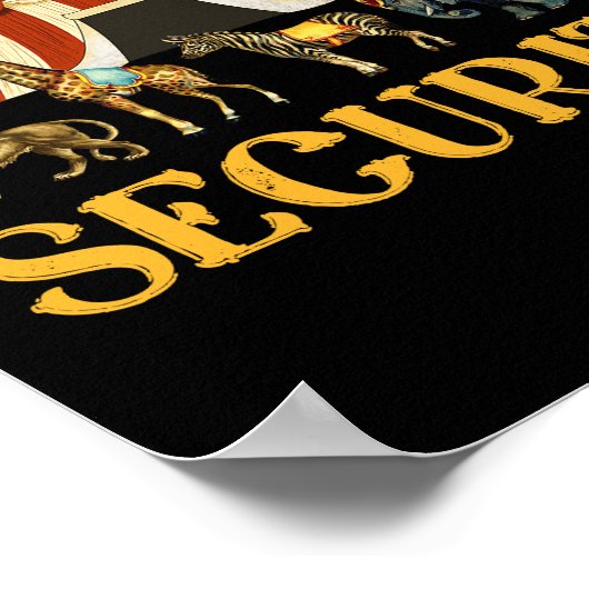 サーカススタッフパーティーセキュリティヴィンテージ ポスター (角)