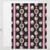 サーカスストライプカメオ紙スクラップブック8.5インチx 11インチ (正面/裏面)