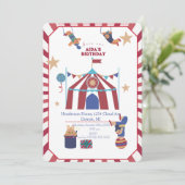 サーカススペクタブル誕生日招待状 招待状 (スタンド正面)