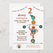 サーカスセカンド誕生日招待状 招待状 (正面/裏面)