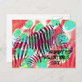 サーカスゼブラ – ハッピーバレンタインデー シーズンポストカード (正面/裏面)