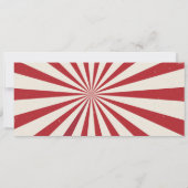 サーカスチケットサーカスショーボーイの第1誕生日パーティー 招待状 (裏面)