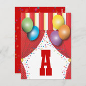 サーカステントカーニバル独自の誕生日バナーを作成 ポストカード (正面/裏面)