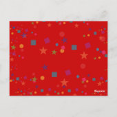 サーカステントカーニバル独自の誕生日バナーを作成 ポストカード (裏面)